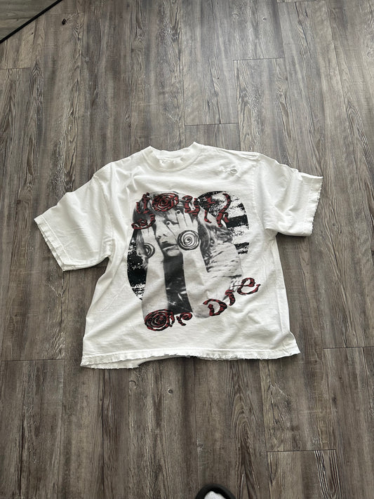 YOUTH OR DIE DROP SHOULDER DISTRESSED TEE